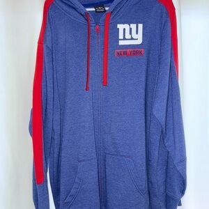 Logo Athletic Blue and Red New York Giants Hoodie